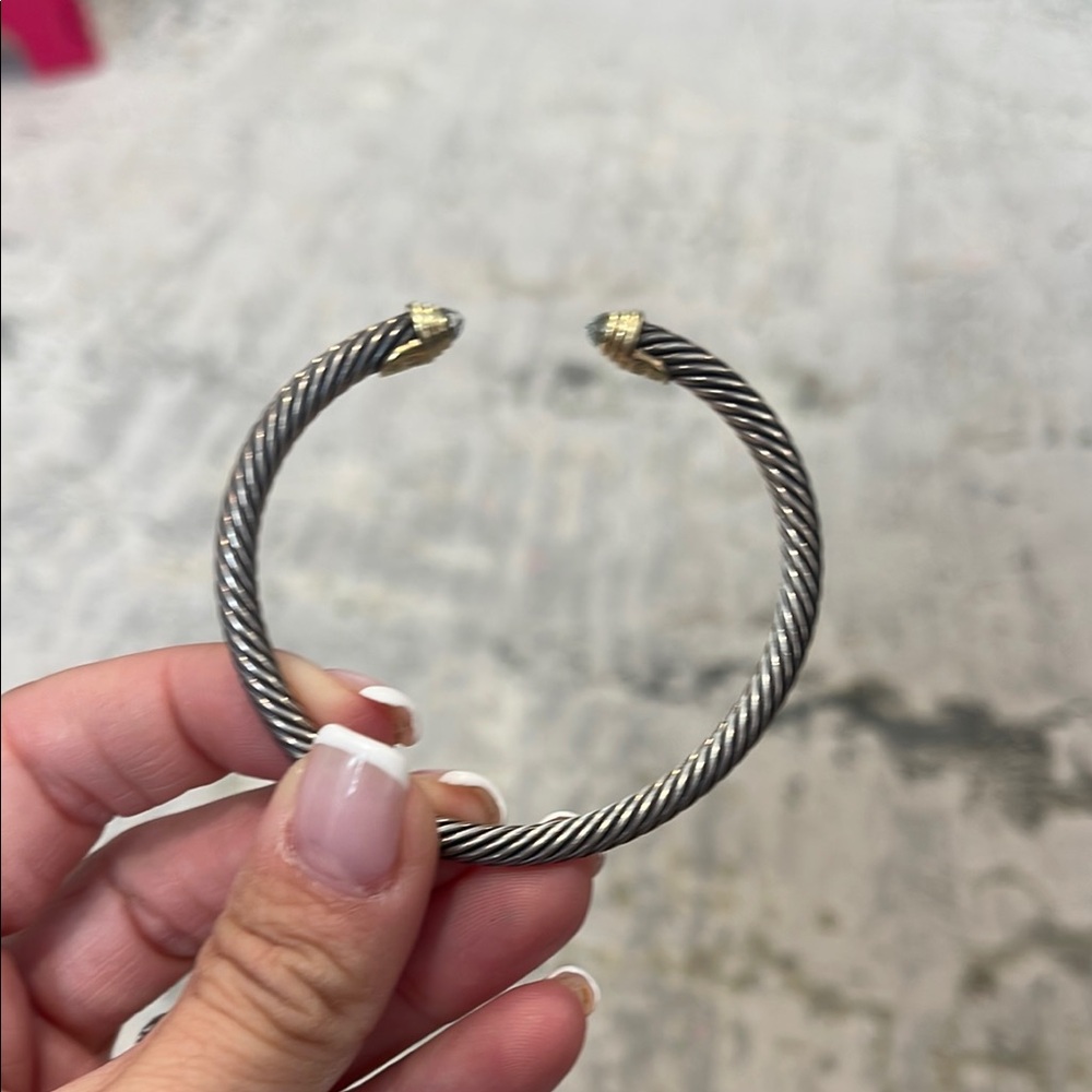 David Yurman Silver and Gold Cable Bracelet